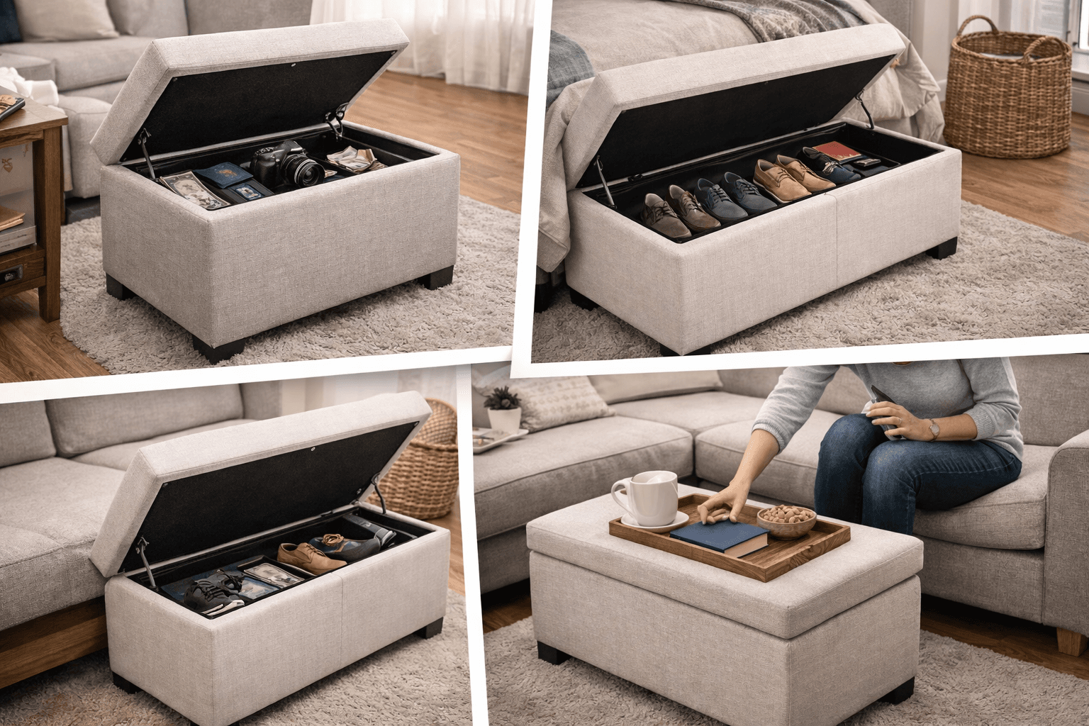 Ottoman with Hidden Compartment